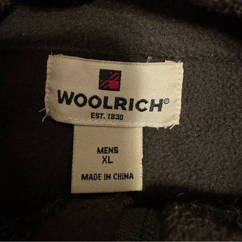 Woolrich Wool Sweater Mens Xl Dark Loden Heather Gray 1/4 Zip Pullover Laine - Picture 4 of 12